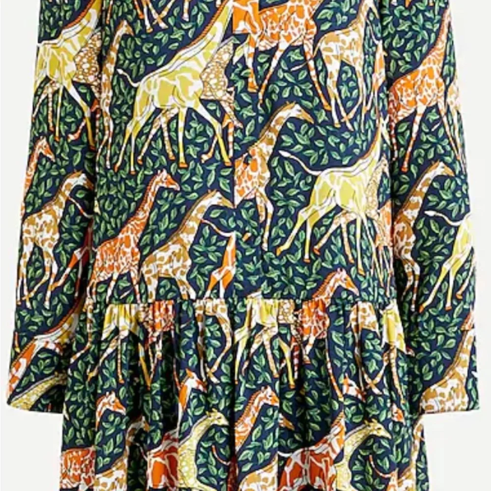 NWOT J. Crew size S giraffe print shirtdress